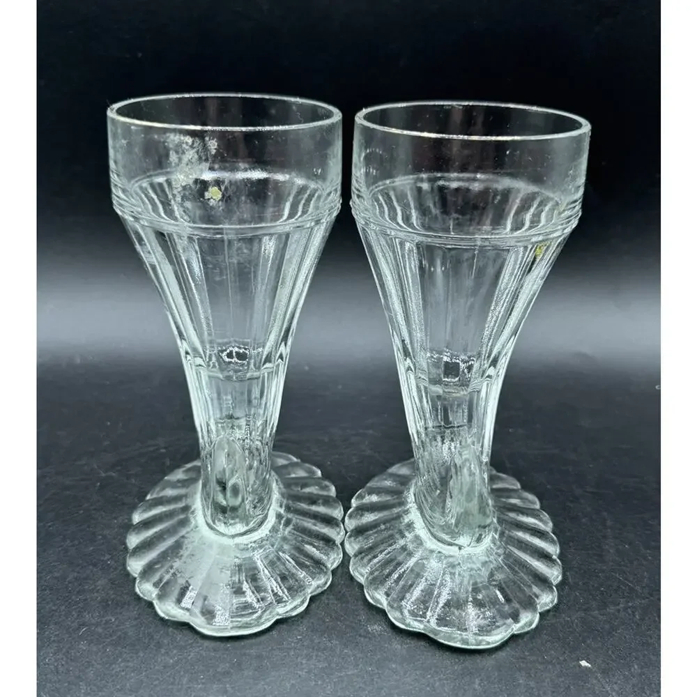 Set of 2 Jeannette Glass Cornucopia 
